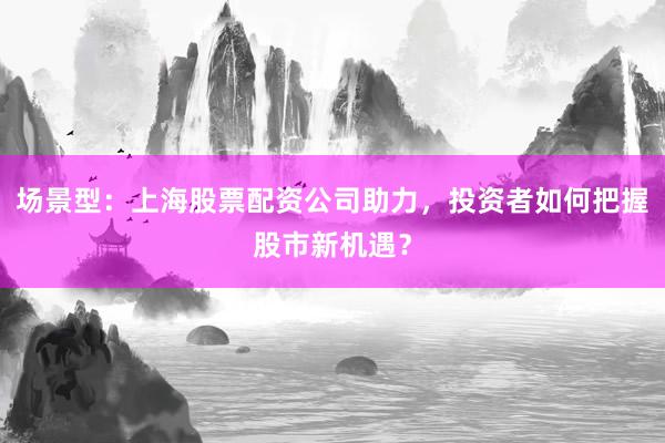 场景型：上海股票配资公司助力，投资者如何把握股市新机遇？
